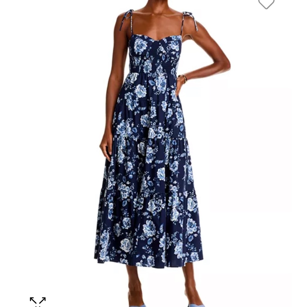 Wayf Blue and White Maxi Dress